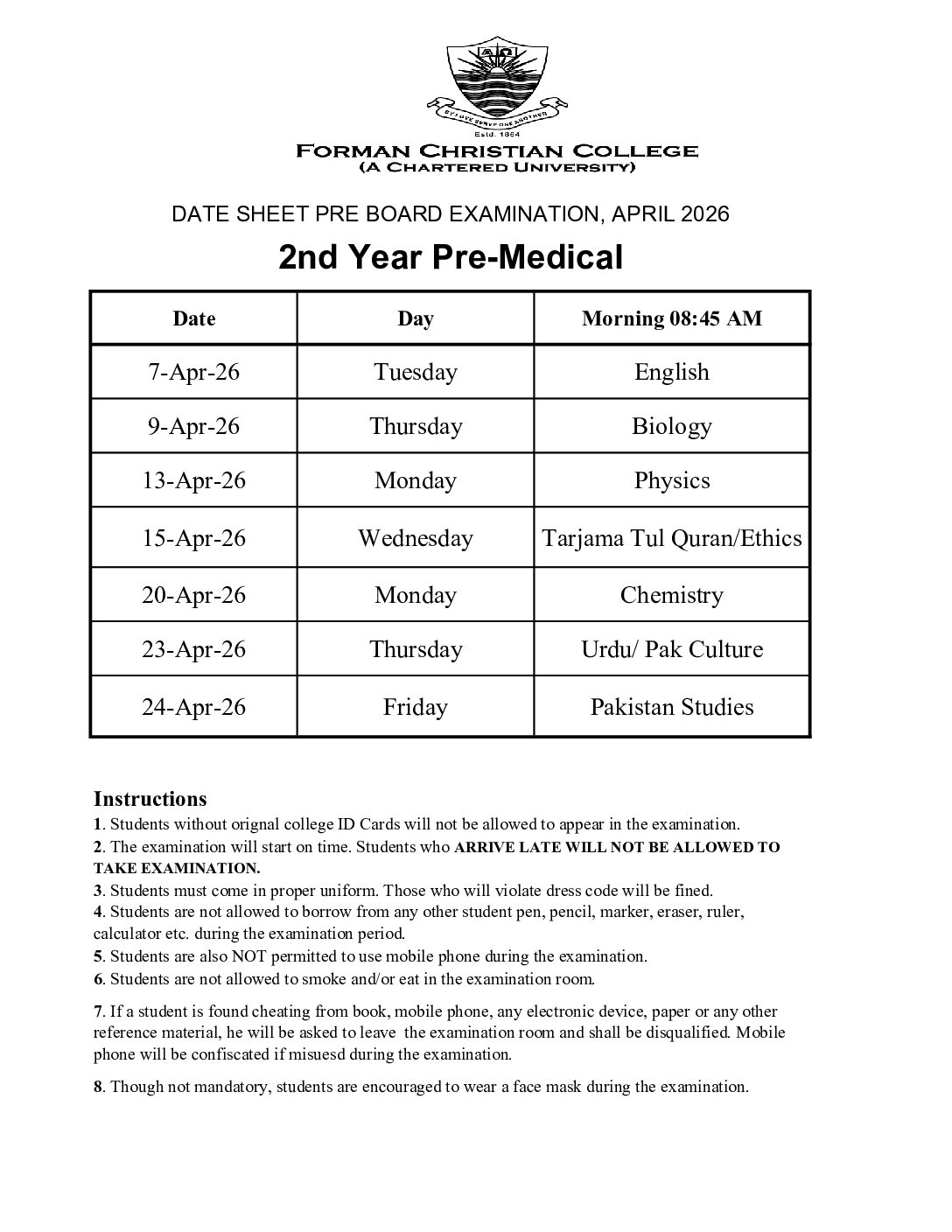 2. 2nd Year Medical 2026