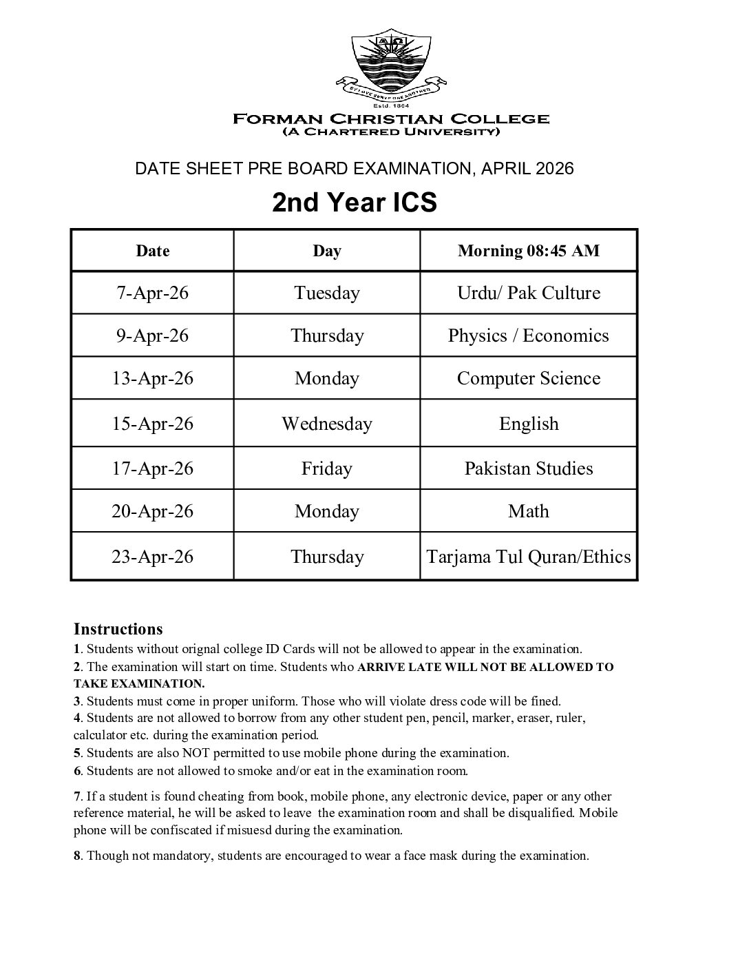 3. 2nd Year ICS 2026