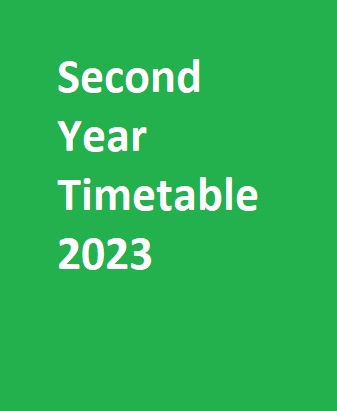 Second Year Class Wise Timetable 2023