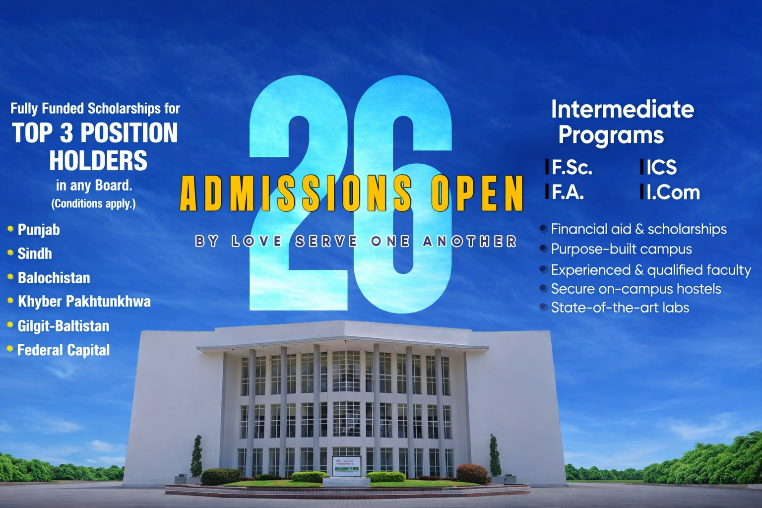 admission 2026 banner