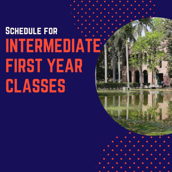 Schedule for Intermediate First Year Classes