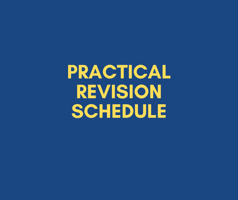 Practical Revision Schedule